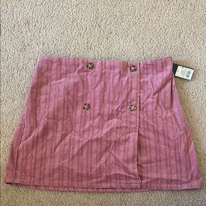 Brand new Pink Corduroy Button Skirt